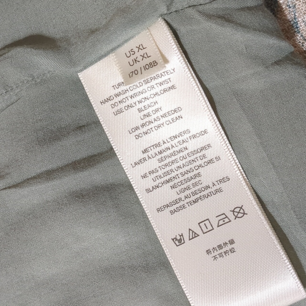 We The Free Beckett Linen Blend Floral Oversized Blazer Jacket in Sage Size XL - Picture 12 of 14